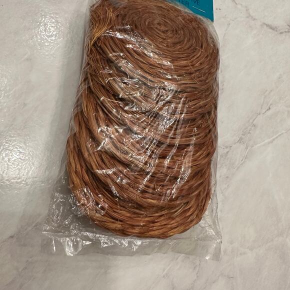 Vintage Kmart New Abaca Coasters 6 pc set absorbent decorative 3.5” diameter - Picture 5 of 5